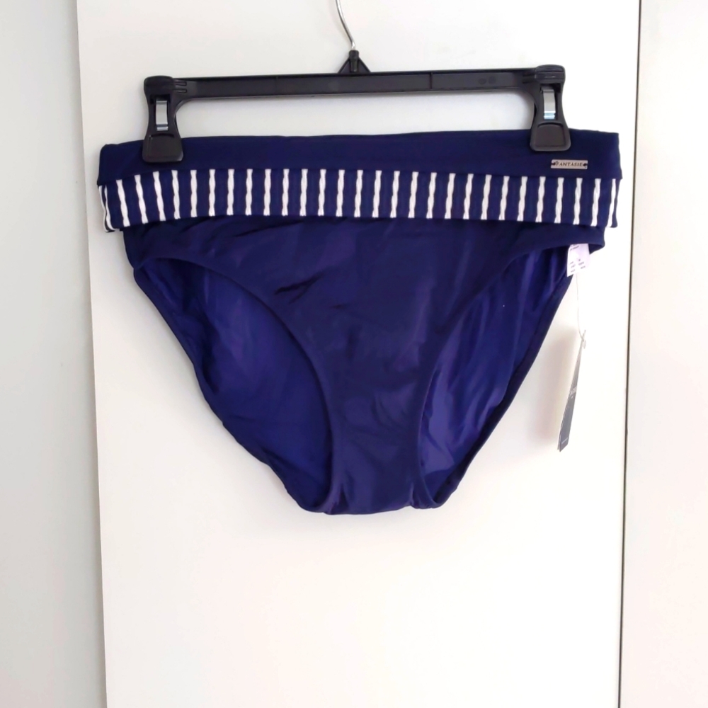 Fantasie San Remo Fold Top Swim Bottom. Navy/White. Multiple sizes.